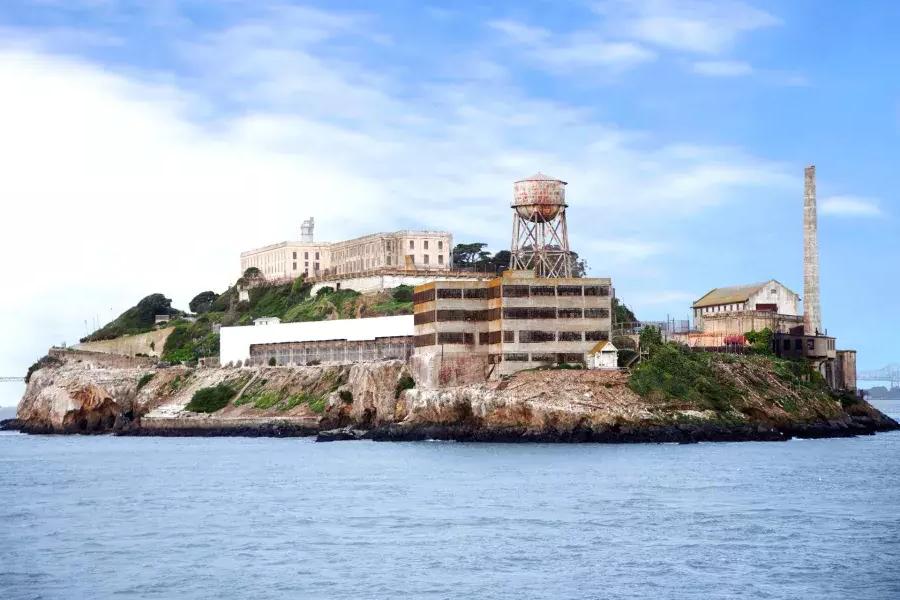 Alcatraz seen by boat