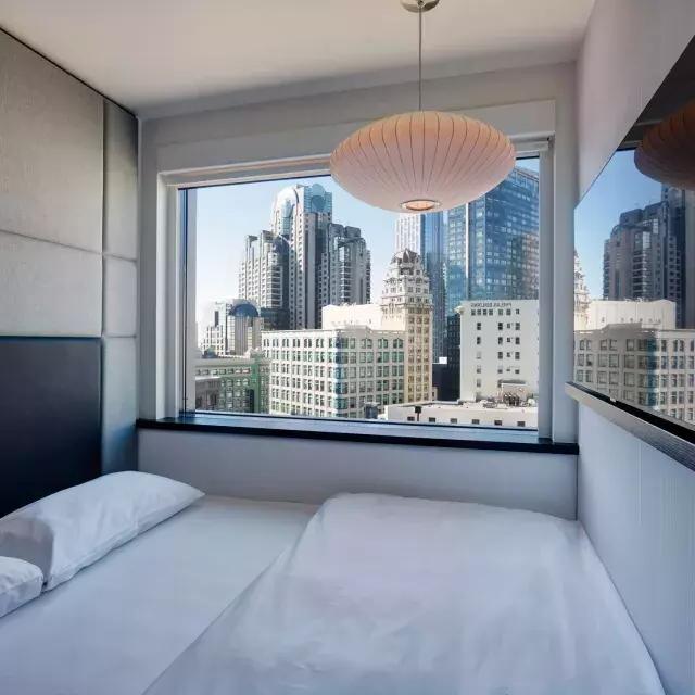 CitizenM hotel room with a view